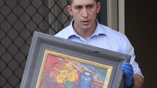 Police discovered the artworks in the garage of the suburban home of the parents of his caretaker, it has been revealed.