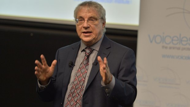 Steven Wise talks during the 2015 Animal Law Lecture Series in Australia.