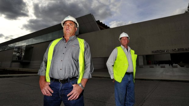 The Richards brothers Wayne and Craig of Erincole building services, Queanbeyan mortgaged both their homes to save themselves from bankruptcy during the build of the National Portrait Gallery.
