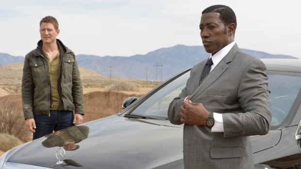 Philip Winchester and Wesley Snipes in <i>The Player</i>.