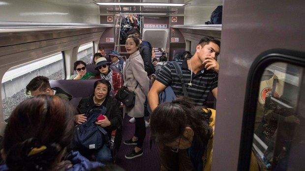 Western Sydney commuters contend daily with crowded trains.