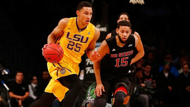 All-rounder: Ben Simmons takes the ball up the court against North Carolina State earlier in the season.