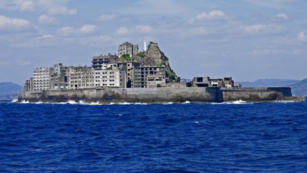Hashima Island/Gunkanjima, Japan. This tiny island was once home to an undersea coal mine and was permanently inhabited between 1887 and 1974.