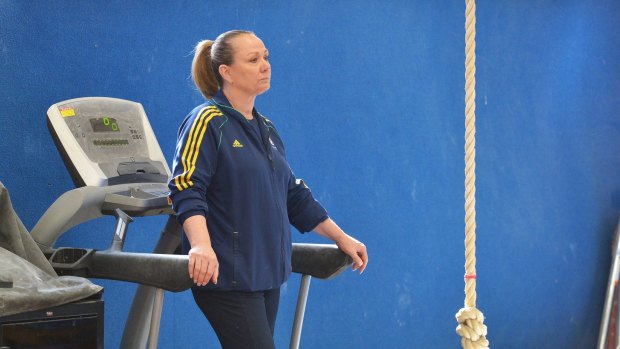 Gymnastics coach Peggy Liddick overseeing the Australian women's preparation.