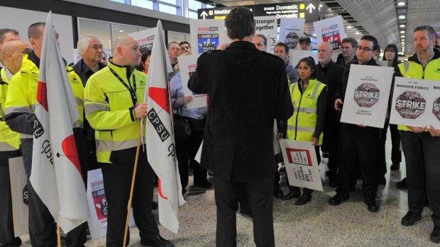 Airport workers have remained without a new employment agreement and pay rise for almost three years.