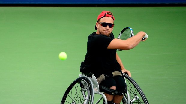Dylan Alcott, of Australia, is guaranteed a medal in the men's quad singles in Rio. 
