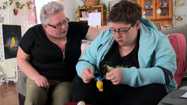 Michelle, left, is one of many full-time carers forced into poverty.