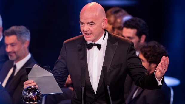 Expansion: FIFA president Gianni Infantino delivers a speech during the Best FIFA Football Awards 2016 on January 9.