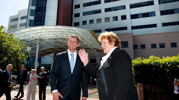 NSW Premier Mike Baird and Health Minister Jillian Skinner at Prince Of Wales hospital at Randwick.