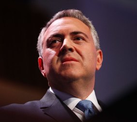 Treasurer Joe Hockey speaks to the National Press Club after delivering the budget.