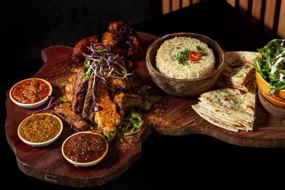 The suya platter is a Melbourne version of a Ghanaian street-food grill.