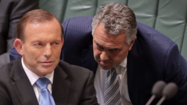 'Fiscal vandals': Tony Abbott and Joe Hockey.