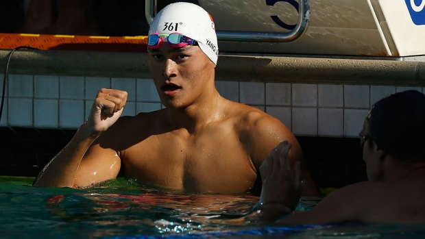China's swimming boss denies Sun Yang, pictured, splashed Mack Horton.