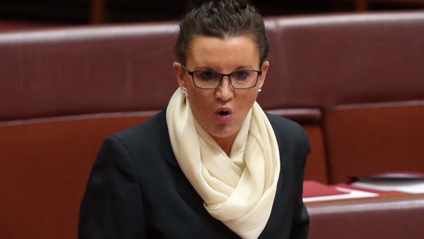 Outspoken PUP senator Jacqui Lambie has been demoted by her party.
