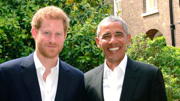 Prince Harry met with former US President Barack Obama at Kensington Palace.