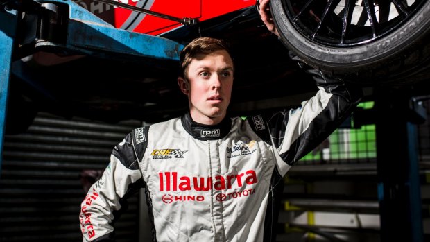 Race car driver Cameron Hill has unfinished business. 
