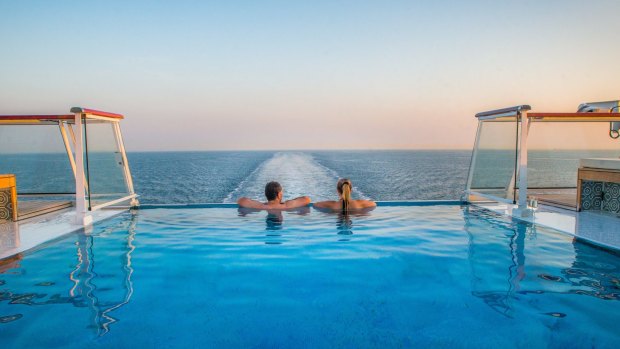 The infinity pool on-board the Viking Star.