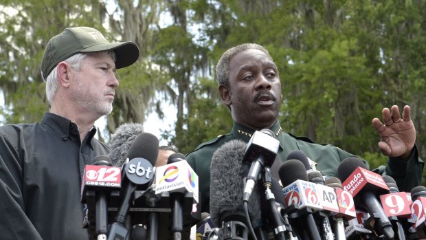 Orange County Sheriff Jerry Demings (right) with Nick Wiley, executive director of the Florida Fish & Wildlife Conservation Commission.