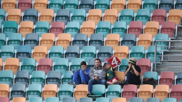 Fewer than 6000 people attended the opening day of Australia's Test match against the West Indies in Hobart in December last year.