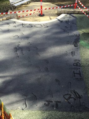 Vandalism at John Knight Park.