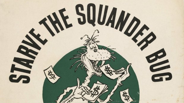 Starve the squander bug: Buy War Bonds, 1943, featured in Dr Seuss' propaganda