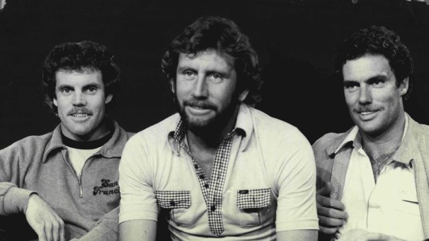 Cricketers Trevor, Ian and Greg Chappell. 