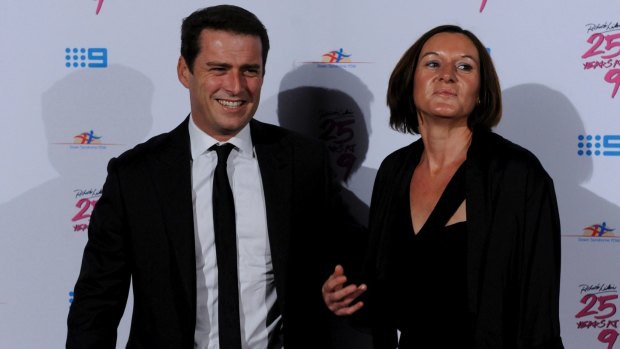 Karl Stefanovic and wife Cassandra photographed together in 2012. He has long credited her as the foundation on which he built his successful career.