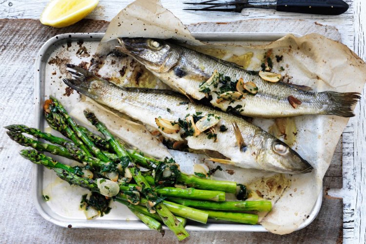 Pete Evans whole-baked whiting.