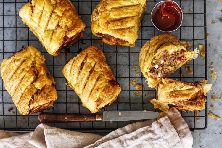 Chorizo and egg sausage rolls