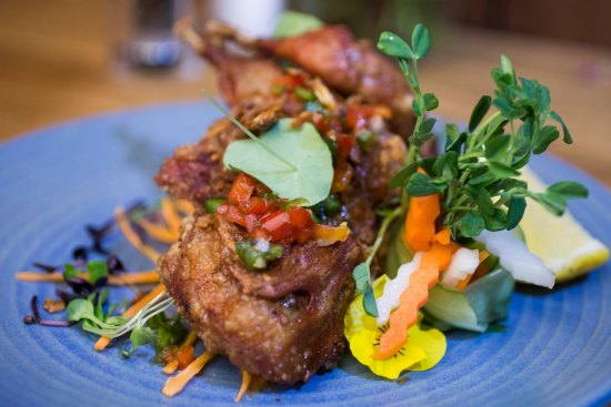 Crisp-fried quail is a winner.