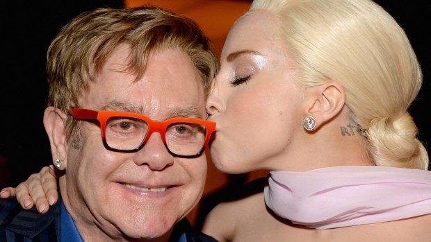 On the straight and narrow: Lady Gaga credits Elton John to helping her stay sober.