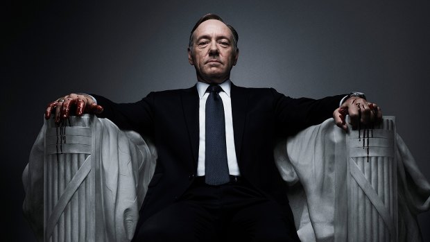 Kevin Spacey as Frank Underwood in <i>House of Cards</i>.