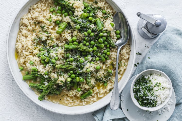
Neil Perry recipe : Asparagus and Pea Risotto
