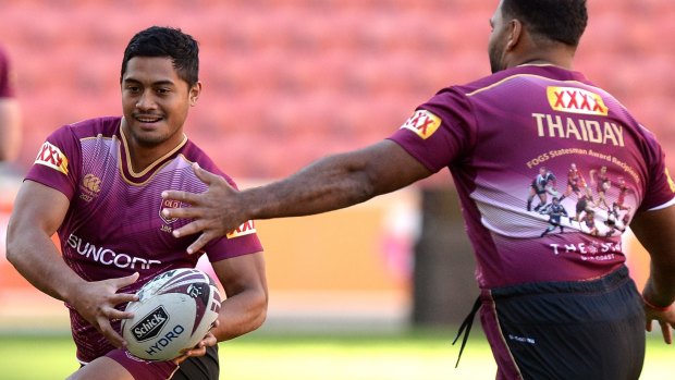 Pressure: Maroons five-eighth Anthony Milford must stay focused in game one.