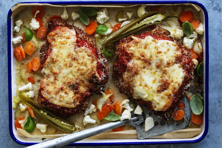 Danielle Alvarez recipe: Chicken parmigiana with giardiniera pickles.
Good Food Kitchen episode six recipes