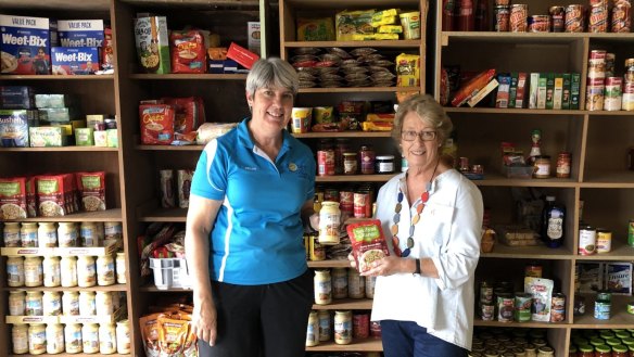 Anne and Helen, volunteers at Farmer Joe's Pantry in Wauchope.