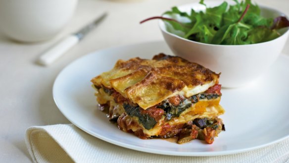 Serve this vegetable lasagne with a simple rocket salad.