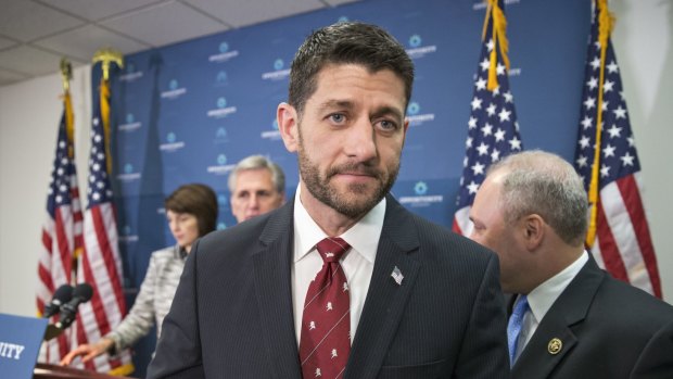 A divided house. A divided party. House Speaker Paul Ryan on Capitol Hill.