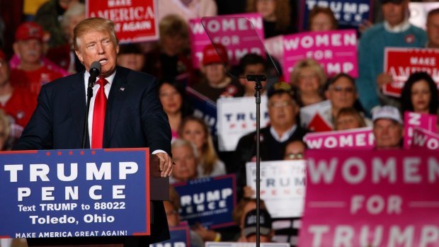 Donald Trump in Toledo, Ohio.