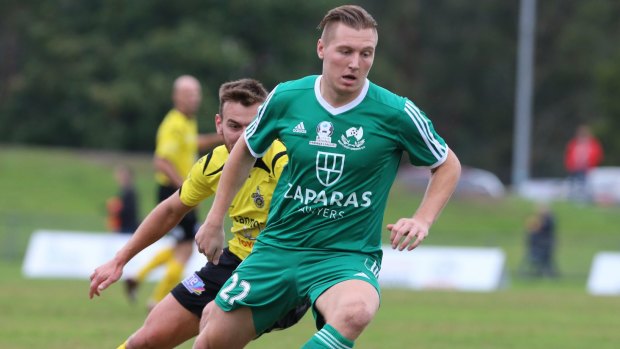 Bentleigh Greens clash with Heidelberg United in 2016. They do battle again this weekend in the NPL Victoria Grand Final. 