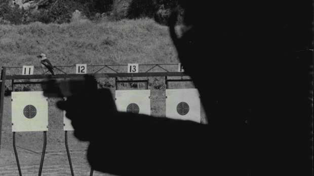 Shooters take part in the Standard Pistol match Competition of the Combined Metropolitan Pistol clubs at the National Fitness Camp Narrabeen in 1970. A firearms lobby group would like the ACT and all other Australian jurisdictions to allow a third category of pistol for competitions.