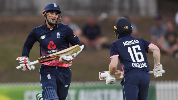 Back in Blue: Alex Hales (Left) will feature for England after a suspension.