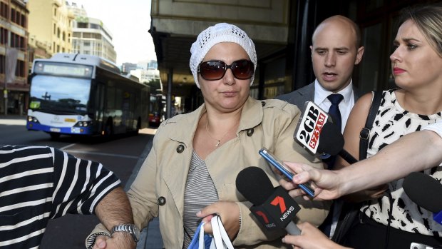 Amirah Droudis, pictured at the Downing Centre in December 2014, is to spend at least 33 years in jail for murdering Man Haron Monis' former wife.