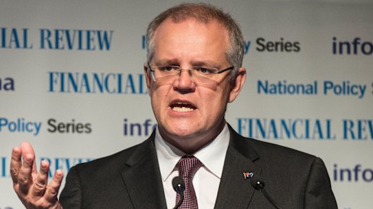 Treasurer Scott Morrison speaks at day two of the AFR- Banking and Wealth Summit.