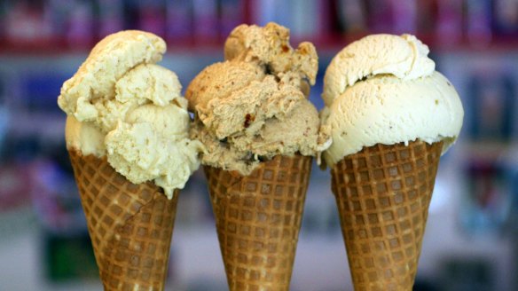 Classic waffle cones at Jock's Ice Cream and Sorbet in Albert Park.