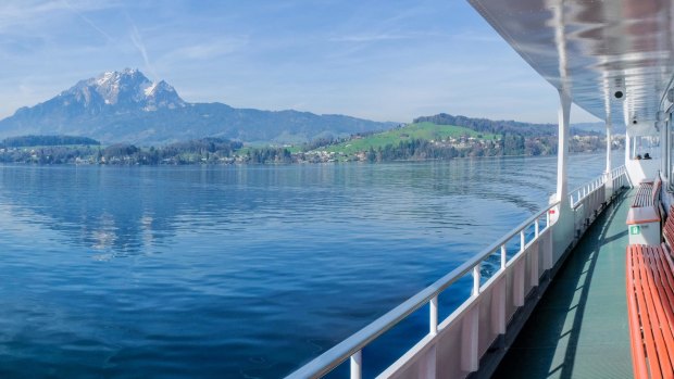 A ferry on lake Lucerne.