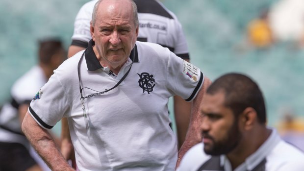 Not happy: Barbarians coach Alan Jones absolutely let rip after his side's loss to the Wallabies.