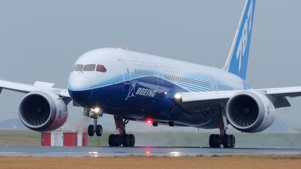A 787 Dreamliner touches down. An all-new aircraft designed to fly from the US to Europe will fill the gap between the narrow-body 737 and the smallest 787 Dreamliners.