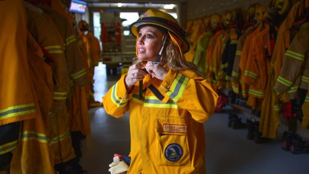 CFA volunteer Elissa Jans at the Olinda fire station.