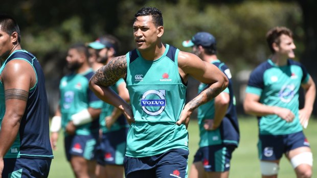 At the back: Israel Folau will play at No. 15 against the Chiefs.